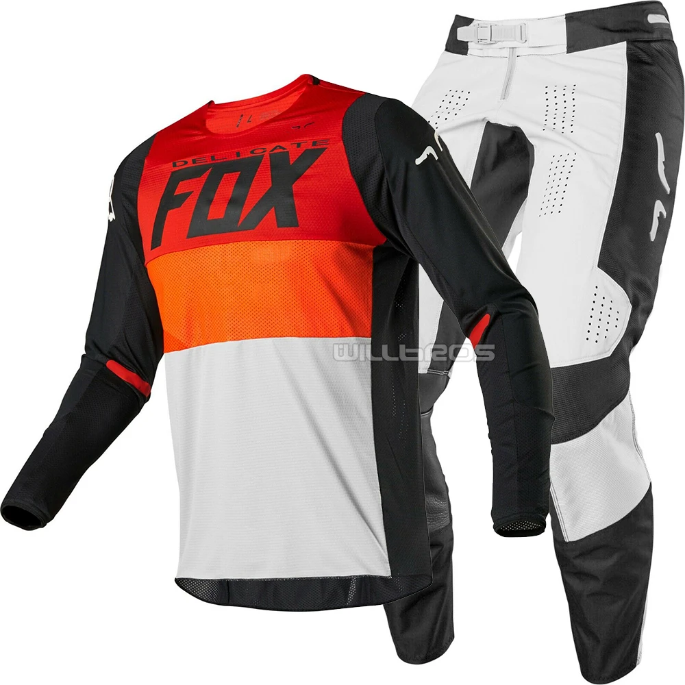 Оранжевый Naughty Fox MX/ATV Racing 360 Bann Jersey Pant Кроссовый мотоцикл внедорожный мотоцикл Mx Sx ATV gear Set - Цвет: Оранжевый