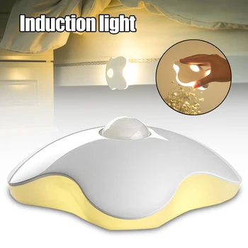 

Led Intelligent Light Control Cabinet Light 4-Leaf Clover Night Lights Body Induction Lamp Bedroom QJS Shop