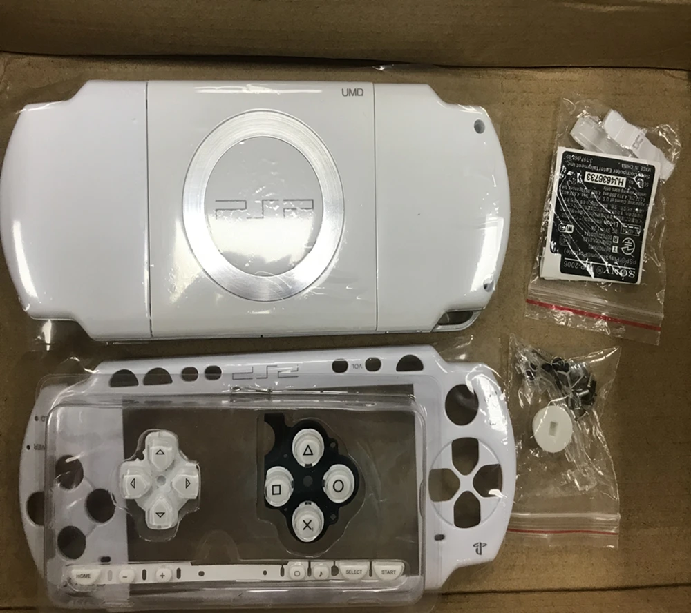 Для PSP3000 PSP 1000 2000 3000 Прозрачная крышка корпуса с сменными комплектами для Sony чехол