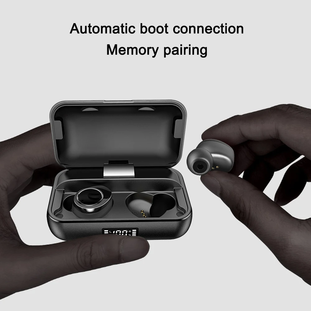 Hangrui TWS X13 Bluetooth 5,0 наушники металлические с сенсорным управлением бинауральные беспроводные наушники светодиодный дисплей 5000 мАч Зарядное устройство