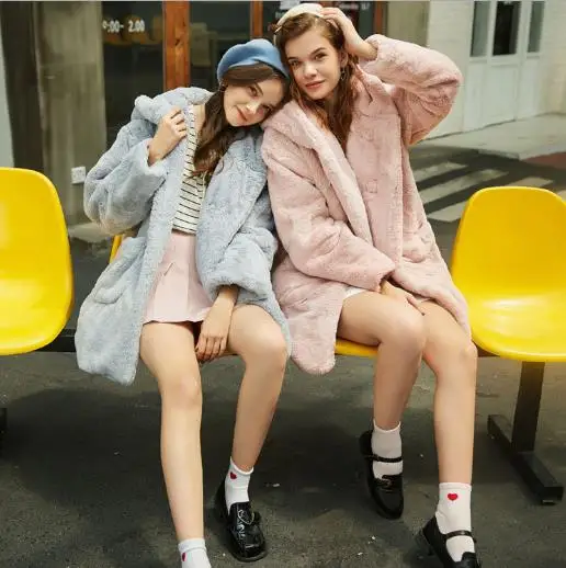 Новинка, зимнее женское пальто из искусственного меха, пальто из искусственного меха, Женская длинная пушистая верхняя одежда из искусственного меха Q984