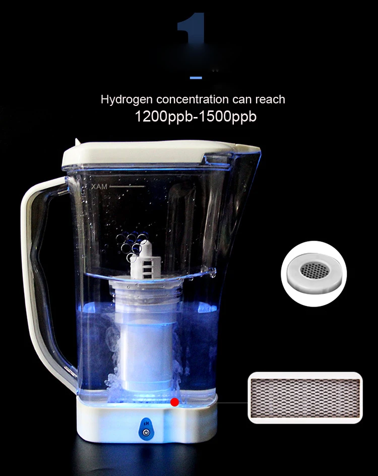 2Л водородный генератор воды чайник водород богатый фильтр для кувшина машина водородный генератор ионизатор воды