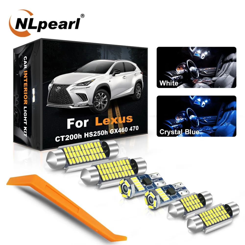 Canbus Led Interior Kit for Lexus CT200h HS250h GX GX460 GX470 Vehicle LED Bulbs Auto Dome Map Trunk Light License Plate | Автомобили и