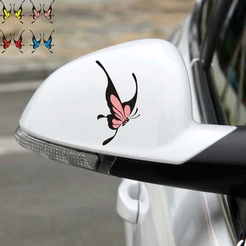 

Pelly Piggy 2Pcs/lot Car Sticker 4 Color Beautiful Butterfly Sticker Lovely Car Styling Vinyl Decal for Auto/Fridge/Wall/Laptop