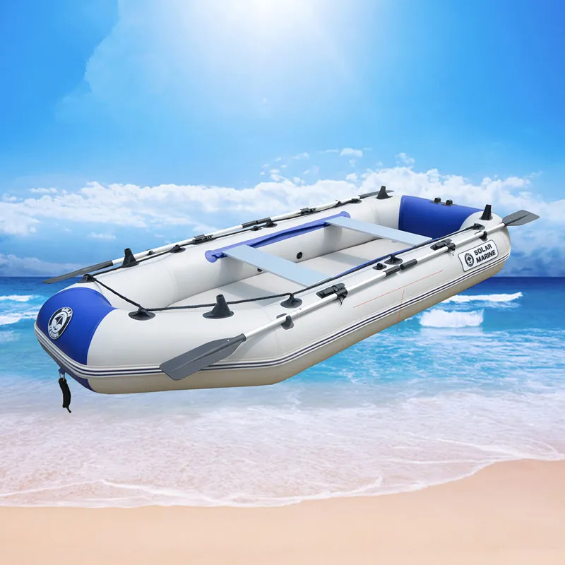 Kayak thickening inflatable boat 2/3/4 person motorboat dinghy fishing boat Durable PVC Rubber Fishing Boat Set with Paddles Pum