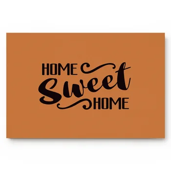 

Sweet Home Text On Brown Background Bathroom Non-slip Doormat Bathroom Accessories Living Room Kitchen Doormat