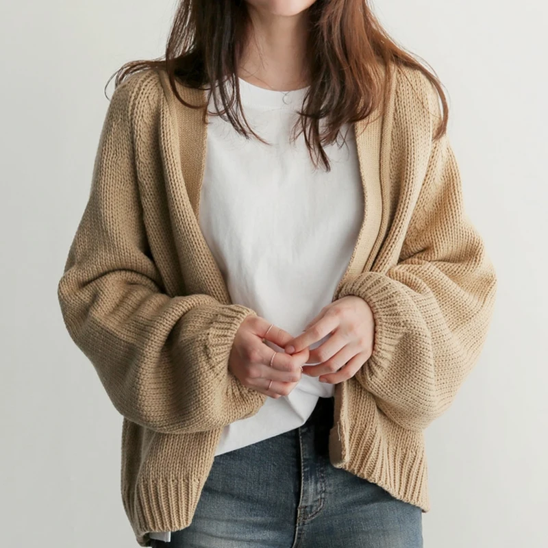 

Cardigan Women Winter Sweater Coats 2019 Cardigan Christmas Sweater Coat Female Loose Knit Sweaters