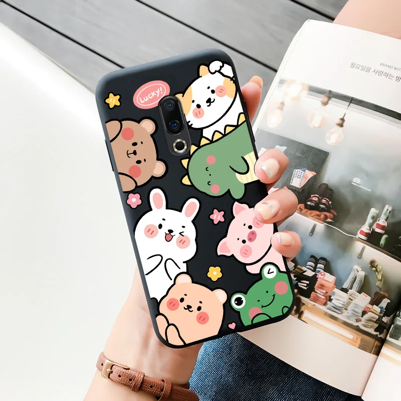 cases for meizu belt TPU Shell Black Soft For Meizu 16 Case Personality Tide Shell For Meizu 16 Plus Case Cartoon Cute Trend Shell For Meizu 16 Case meizu phone case with stones craft Cases For Meizu