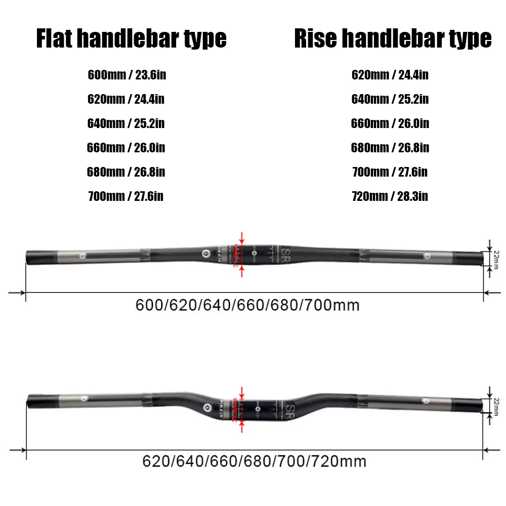 

BIKEIN Pro Flat Bike handlebar Carbon Fiber Mountain Bike Rise Handlebar Cycling MTB Matte Black Bicycle Parts Accessories