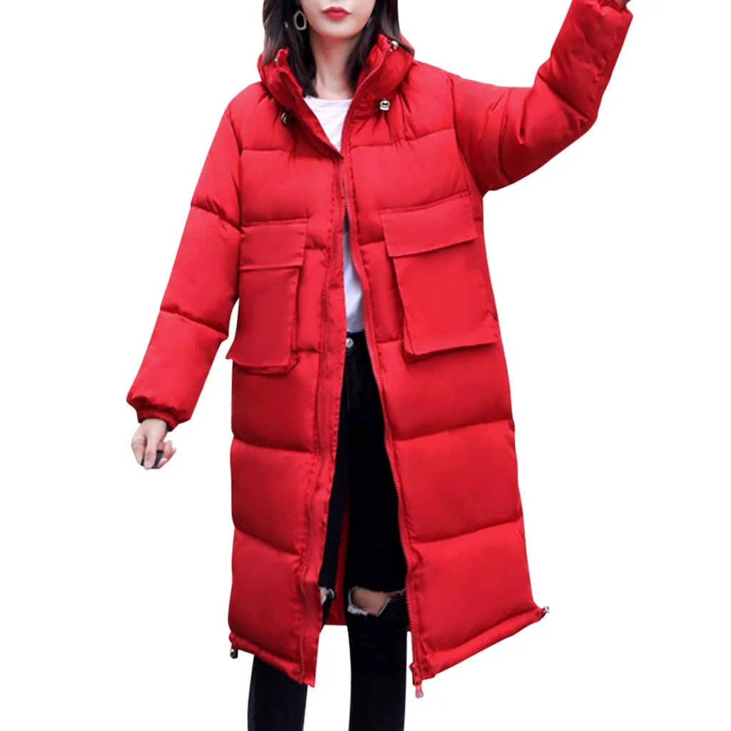 Perimedes Women Hiking Down Outdoor Winter Camping Warm Thick Outerwear Coat Outdoor Camping Slim Cotton-padded Jacket#g30 - Цвет: M