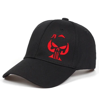 

high quality Playing Card Ace of Spades Cap Punisher Skull Sniper Hat Embroidered Black Baseball Cap Hat Men Women Sports Cap
