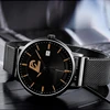 2023 Fashion Mens Minimalist Watches Ultra Thin Magnet Buckle Watch Men Business Stainless Steel Mesh Belt Quartz Wristwatch 4