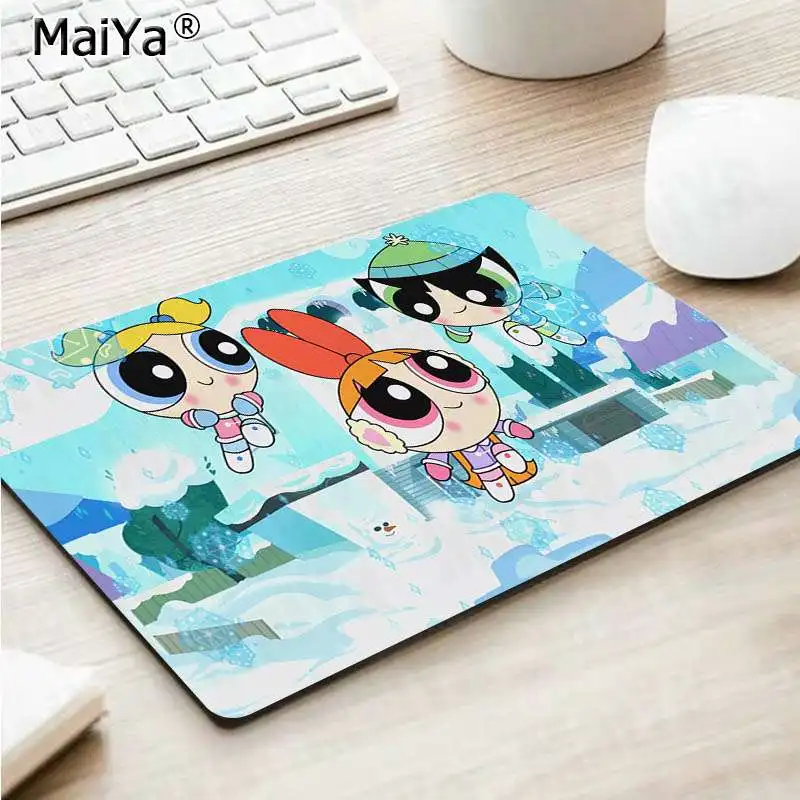 MaiYa Powerpuff девушки ноутбук игровые мыши коврик для мыши резиновый ПК компьютерный игровой коврик для мыши