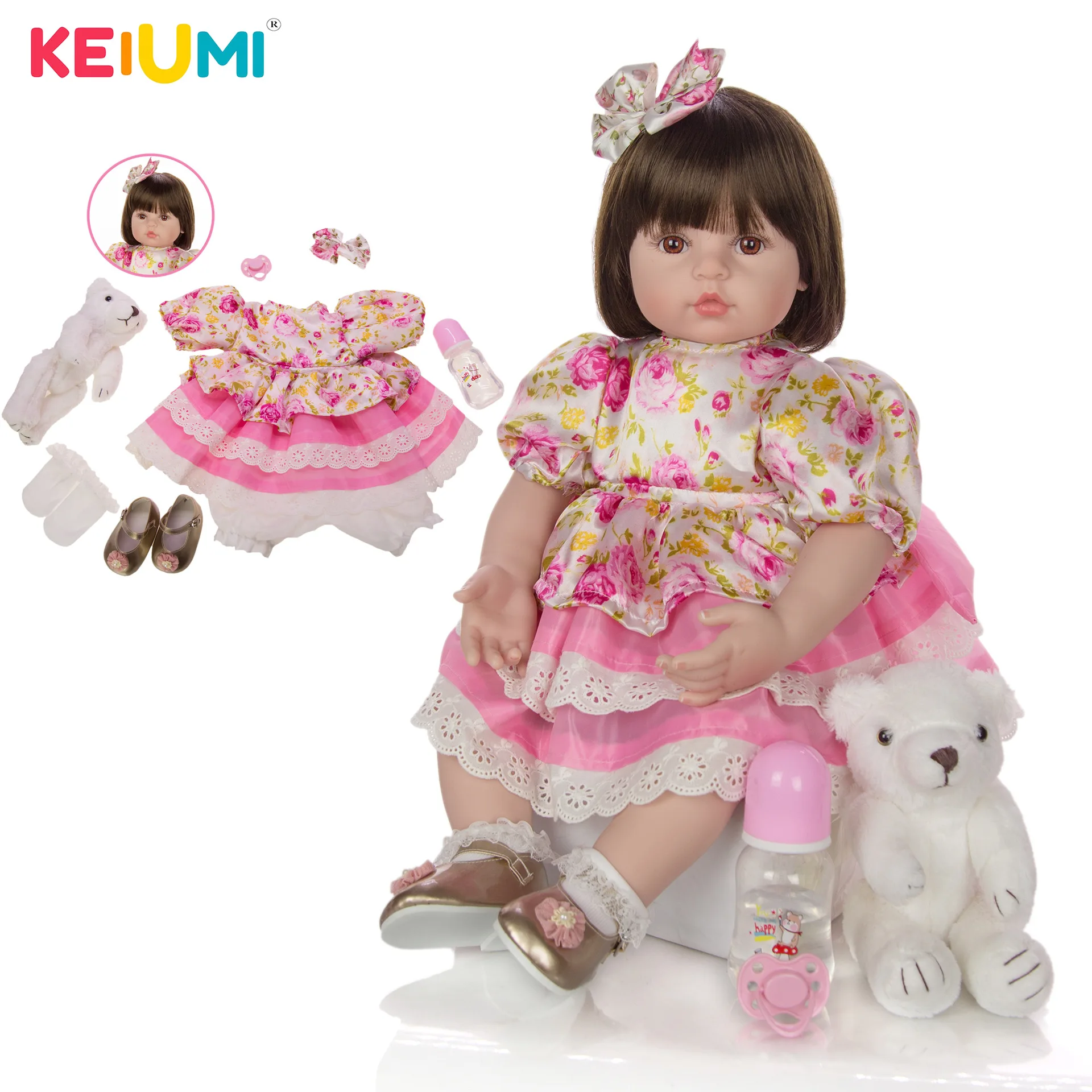

Keiumi 24-Inch Reborn Baby Doll Reborn Baby Cloth Body Model Infant Hot Selling