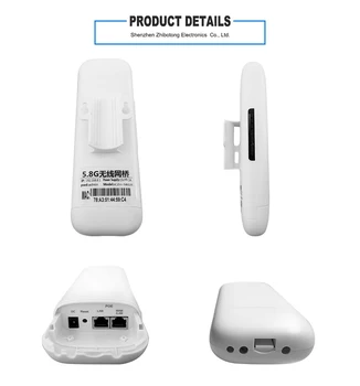 

5.8G outdoor CPE bridge router access point wifi bridge 867MBPS with 8dbi built-in antenna and 2*10/100M LAN port