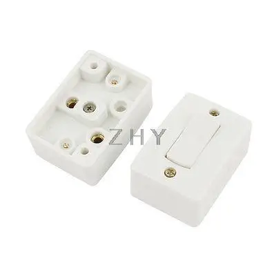 

2 x White Plastic OFF/ON Button Inline Cord Lamp Light Switch AC 250V 6A