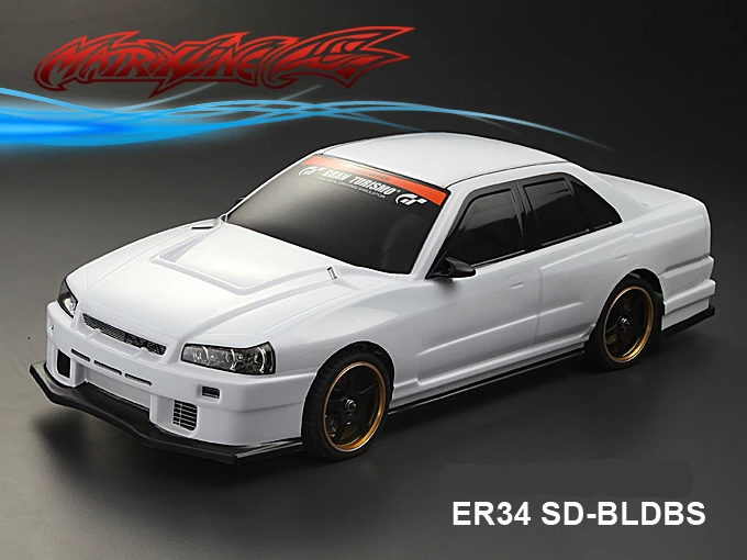 

1set BLITZ ER34 1/10 drift RC PC body shell 195 width Transparent clean no painted drift body RC hsp hpi trax Tamiya
