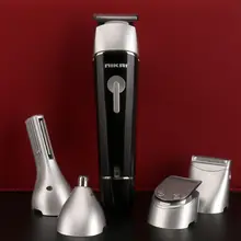 3 Вт европейская вилка электрическая машинка для стрижки волос перезаряжаемая машинка для стрижки волос 5 режущих головок 4 концевых гребня бритвенная головка бритвенная насадка для стрижки носа