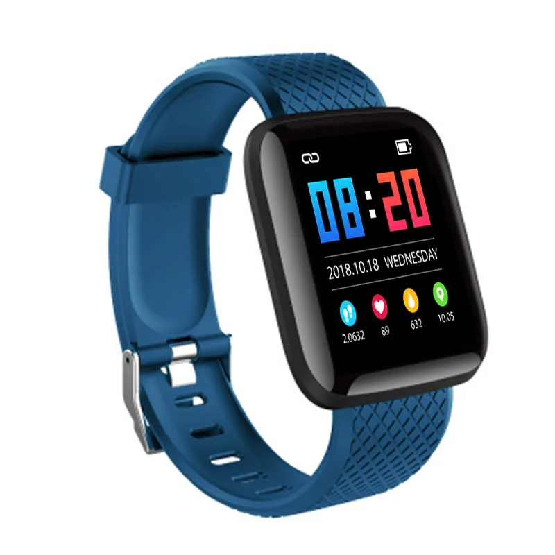 Smart Bracelet 1.3inch Color Screen IP67 Waterproof Heart Rate Blood Pressure Monitoring Track Movement Sport Pedometers116plus - Цвет: 04