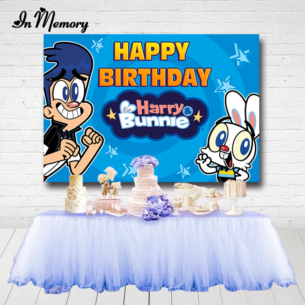 Фотофоны InMemory мультфильм волшебник Гарри Банни фотография Синяя тема Дети День