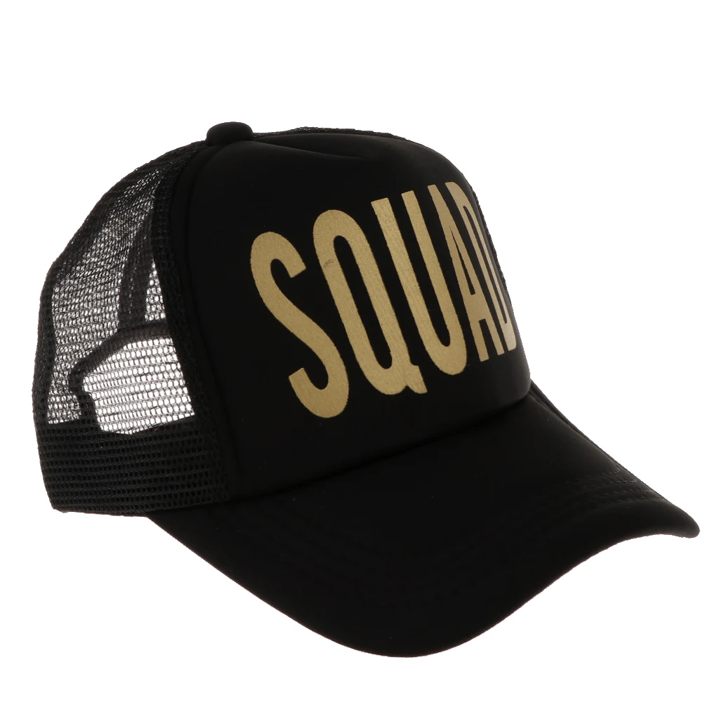 Squad Mesh Hats Hen Party Cap Snapback Hat Bridal Shower Bachelorette Party Favor for Travel Hiking Clamping