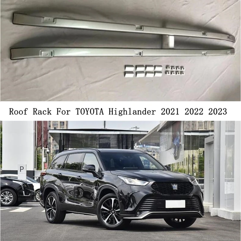 Roof Rack For TOYOTA Highlander 2021 2022 2023 ABS Aluminum Alloy Rails