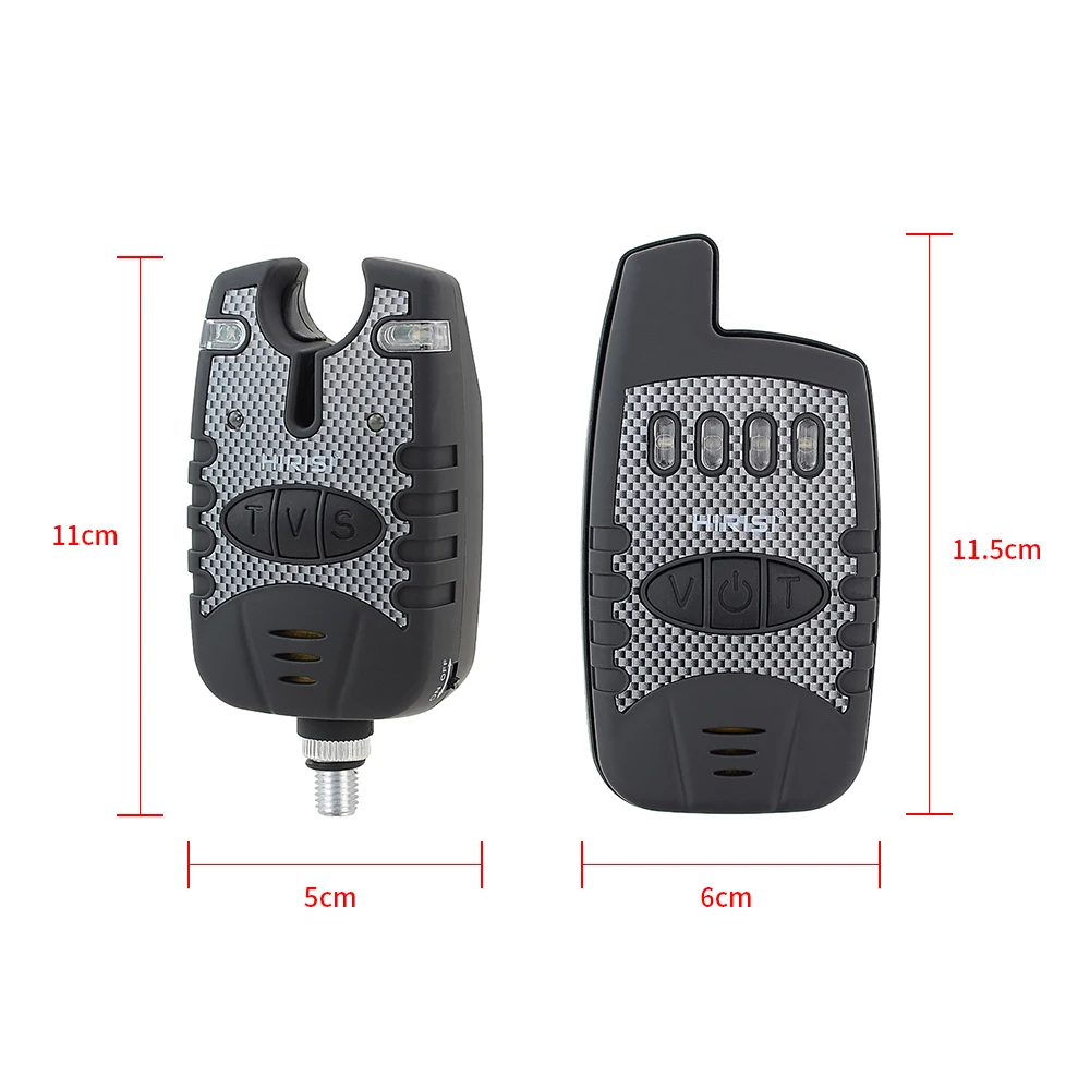 Lixada 4+1 Wireless Carp Fishing Bite Alarm Sets LED Adjustable Tone Volume  Sound Fish Bite Alarm indicator + 1 Receiver JY-37 - AliExpress