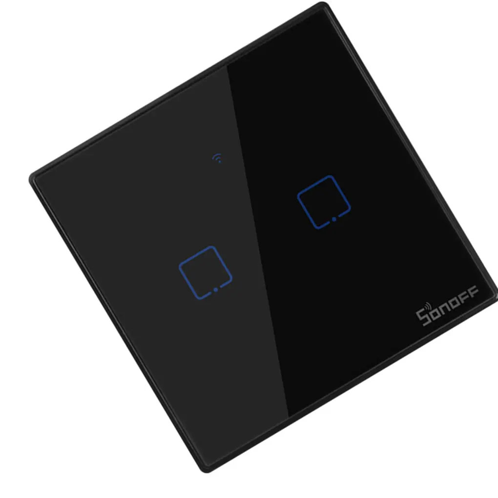 Интеллектуальный выключатель света SONOFF T3 1/2/3 TX серию интеллектуальных домашних Wi-Fi светильник выключатель закаленное Стекло поверхности Смарт-поставляет Великобританию Стандартный