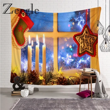 

Zeegle Christmas Tapestry Bedroom Account Picnic Mat Beach Towel New Year Blanket Sofa Chair Blanket Home Decoration Tapestry