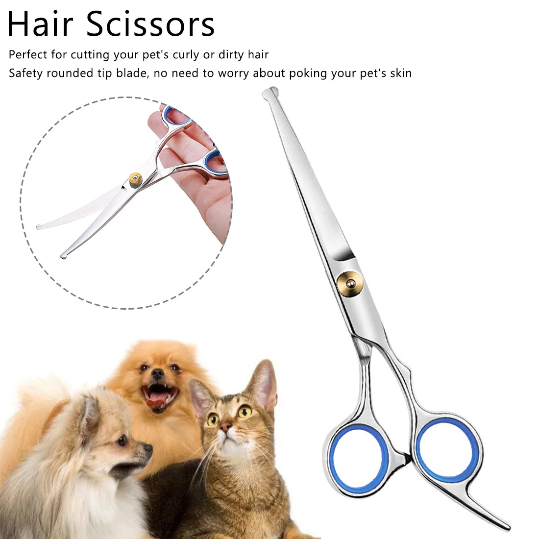 1 шт. ножницы для стрижки животных инструмент Стрижки шерсти домашних собак