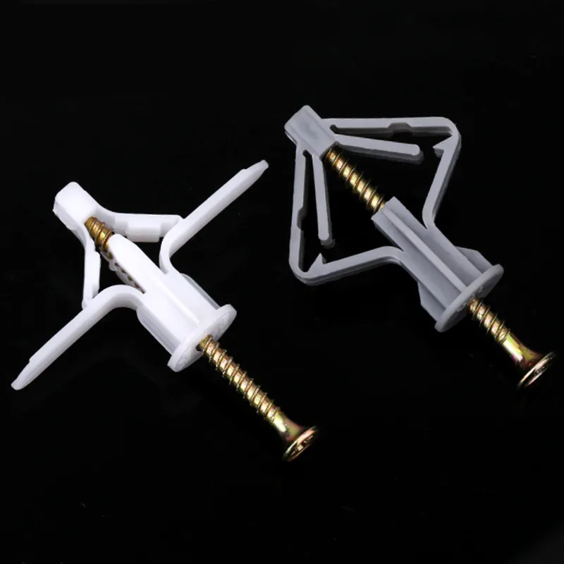 Plaster Board Plastic Expansion Anchor Bolt PortableAirplane Butterfly Shape Expansion Tube Screw Self-tapping Plug