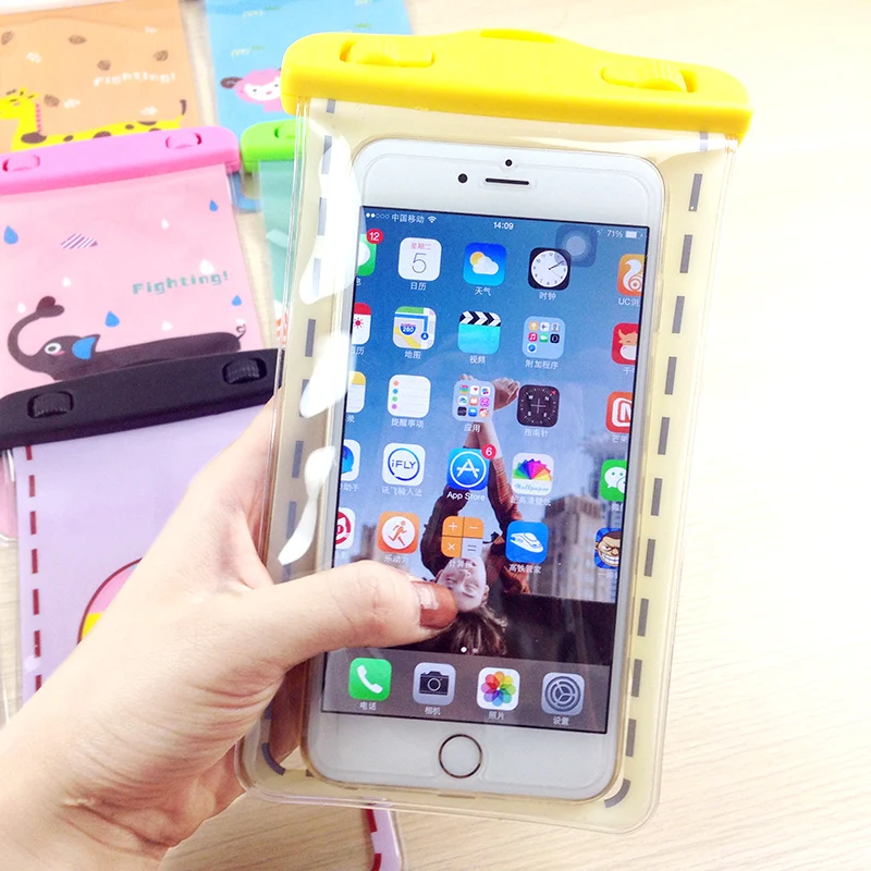 

Cartoon Swimming Bags Waterproof Bag with Luminous Underwater Pouch Phone Case For iphone 6 7 universal all models Storage bags