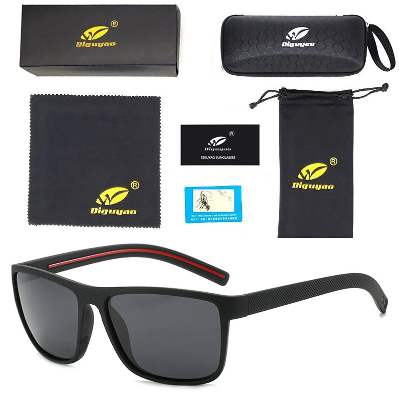 Дизайнерские мужские солнцезащитные очки, брендовые поляризованные солнцезащитные очки Oculos de sol, мужские модные квадратные очки для вождения, дорожные солнцезащитные очки - Цвет линз: C-06