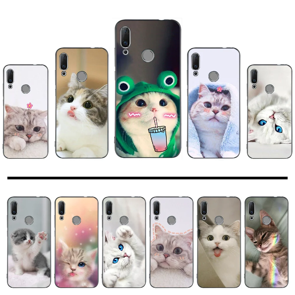 squishy cat DIY Painted Bling Phone Case For Huawei Enjoy 7 7s 8 8e 9 9e 10 plus P8lite 2017 Honor 5a view9 play 3e | Мобильные