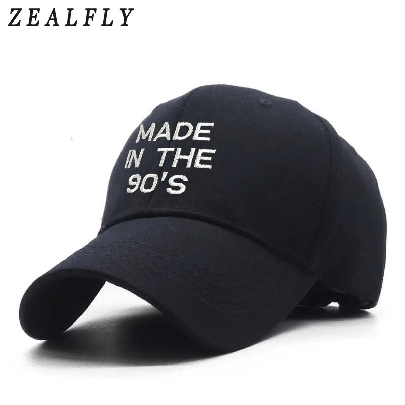 

Brand Cotton Embroidered Letter MADE IN THE 90'S Baseball Cap Snapback Cap Hip-Hop Cap For Adult Men Women Dad Hat Bone Garros