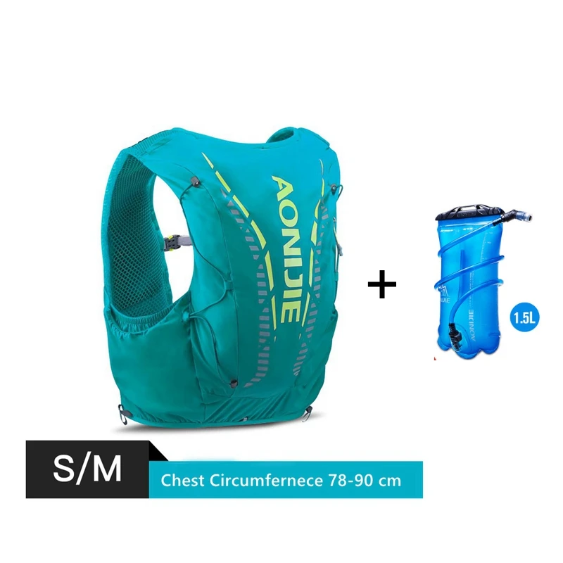 SM Green 1.5L Aonijie гидратационный жилет рюкзак Открытый 12 л сумка с 450 мл бутылка мочевого пузыря Сверхлегкий походный марафон велосипедные жилеты C962 - Цвет: SM Green 1.5L