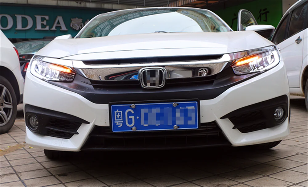 Пара для Honda Civic светодиодный фары Civic HID фары биксеноновые фары Противотуманные фары Дневные ходовые огни динамический поворот