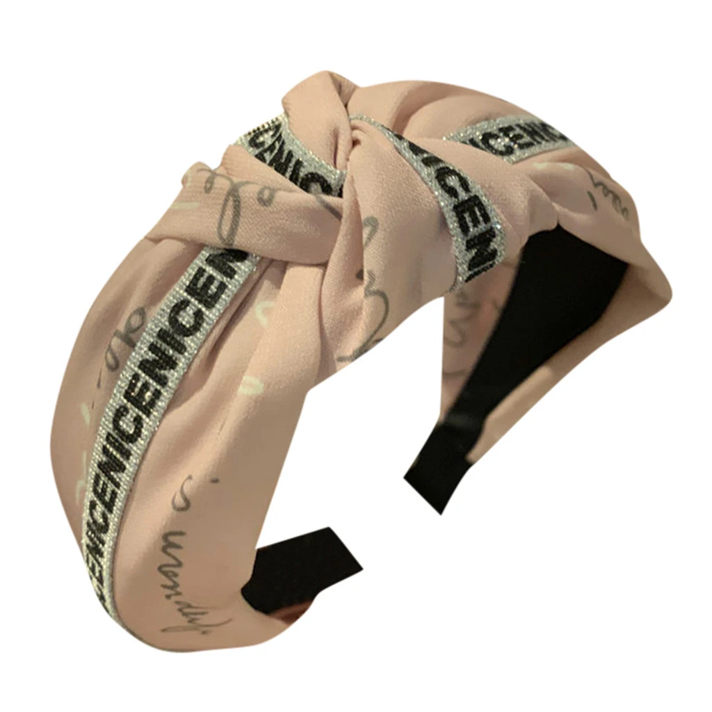 2019 New Women Bowknot Elastic Fabric Headband Cross Knotted Hair Band Adult Pattern Head Hoop Lady Hair Accessories 903