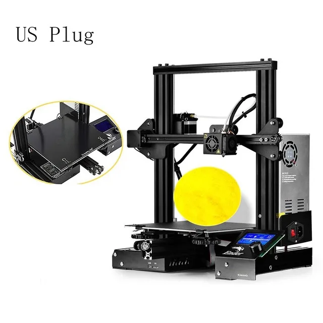 US PLUS CREALITY 3D Ender-3 Pro 3D-принтер V-Slot Resume power Failed печать hostbed продолжительная печать power DIY KIT - Цвет: US PLUS