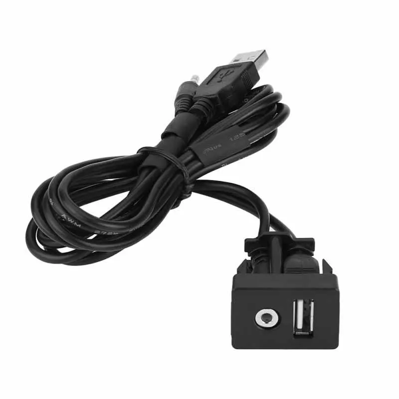 Автомобильный тире флеш аудио AUX USB разъем для наушников 3,5 мм разъем Удлинительный кабель панель