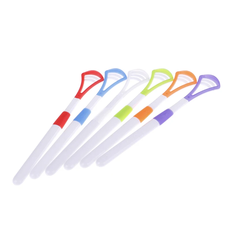 2PCS/Lot Plastic Tongue Tounge Cleaner Scraper Care Professional Oral Hygiene Mouth Random Tongue Cleaner Scraper