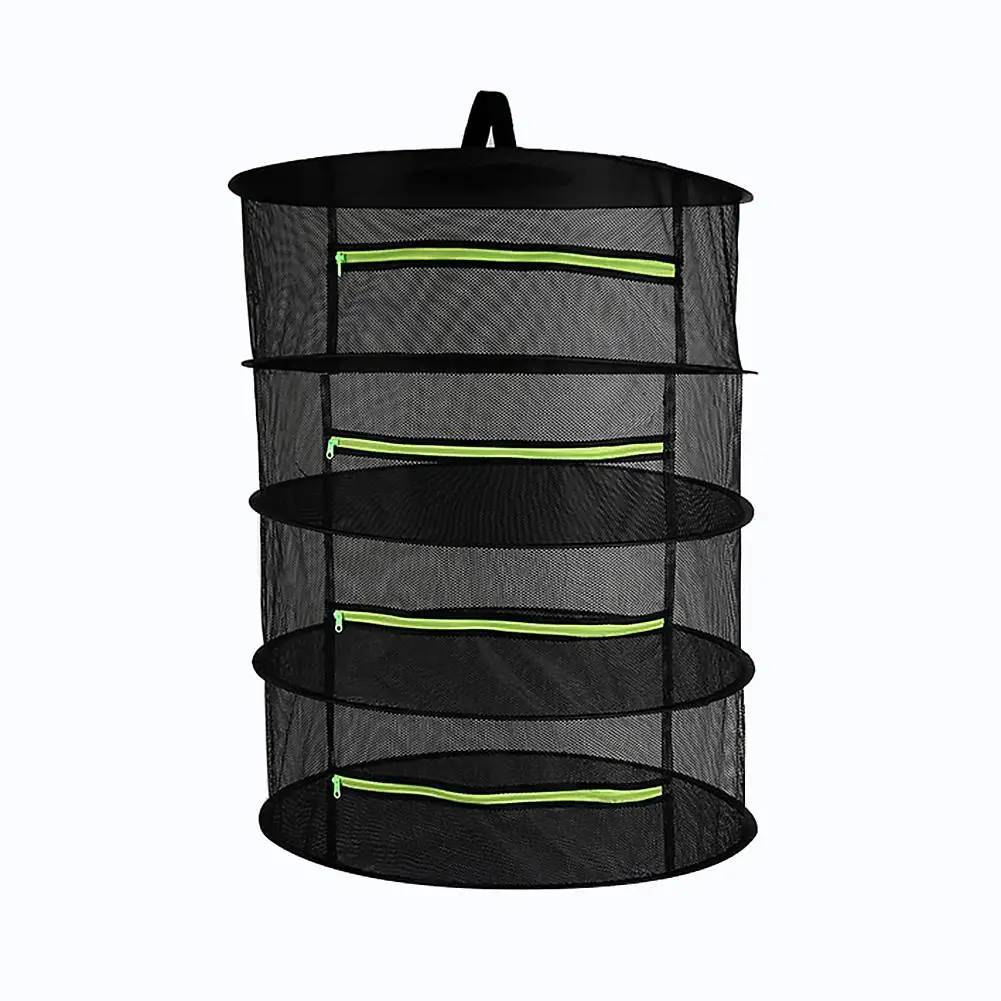 45cm 4-Layer Folding Herbs Drying Mesh Net Rack Zipper Bean Buds Plant Grass Bag | Дом и сад