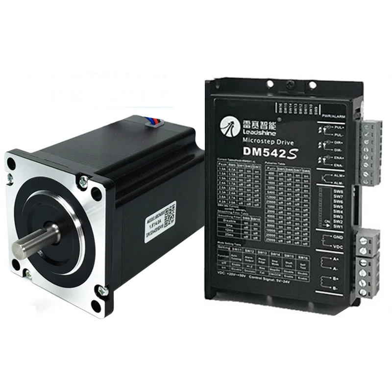 Leadshine 60 двухфазный шаговый двигатель 60HS30A 4.0A 3N. M+ DM542S шаговый привод 48VDC 4.2A