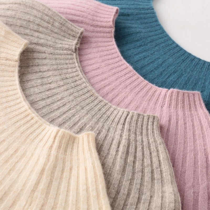 womens half sleeves sweaters spring wool pullover round neck umbrella shaped striped casual fashion girls  female sweater shirt