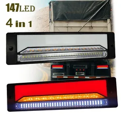 Feu de Stop LED étanche 4 en 1 pour remorque et camion, 2 pièces, néon, anneau de frein arrière, clignotant, Signal séquentiel 
