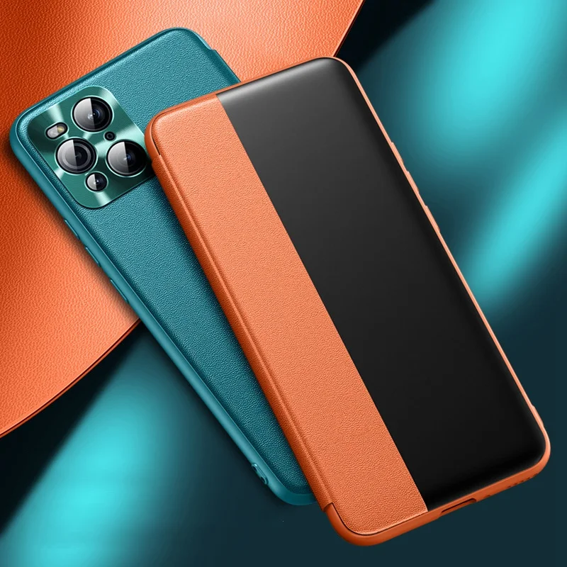 Funda de cuero de lujo con tapa para OPPO Reno 7 5 6 Pro Plus 5G Find