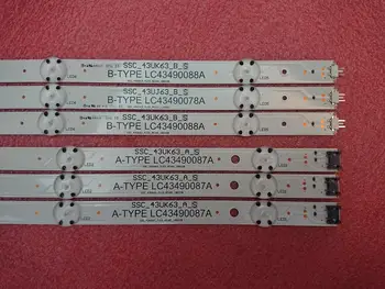 

New 5set=30 PCS LED backlight strip for LG 43UJ6300 43UK6300PUE LC43490087A LC43490088A LC43490077A LC43490078A SSC_43UJ63_A