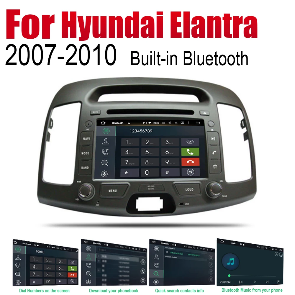 Автомобильный DVD GPS навигатор ZaiXi Android для Hyundai Elantra HD 2007 ~ 2010 проигрыватель