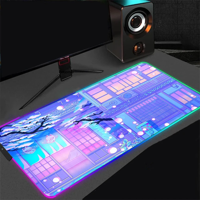 RGB Anime Mouse Pad Moon Landscape Table Mat: Aesthetic and Functional