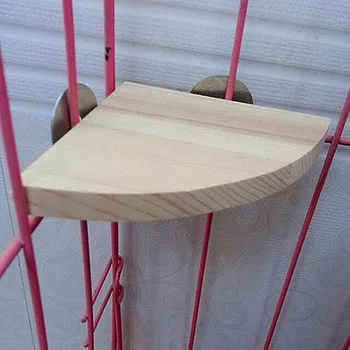 

Home Pet Interior DIY Durable Wooden Cage Portable Replacement Part Spared Parrot Station Plate